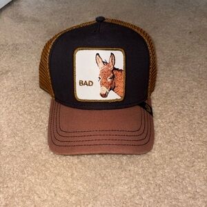 Goorin Bros Brown and Black Donkey Trucker Hat